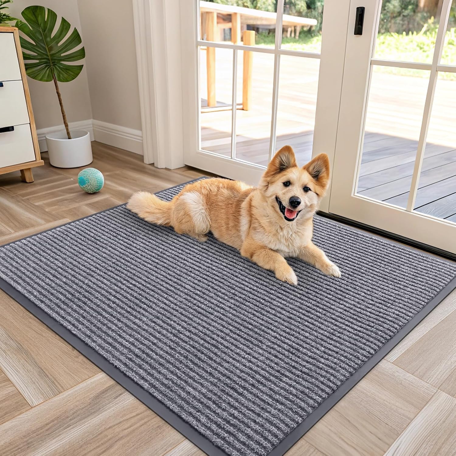 OLANLY Front Door Mat Indoor Outdoor Entrance, Waterproof Heavy Duty Doormat, Fade Resistant, Low