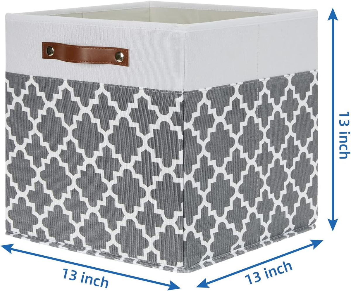 Temary Cube Storage Bins 13x13 Cubes Storage Bins for Shelf, 4 Pack Cube Storage Bins for