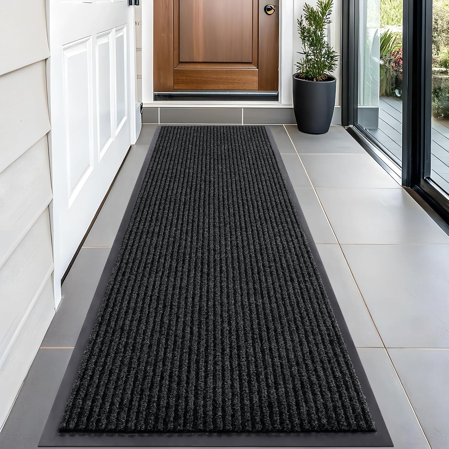 OLANLY Front Door Mat Indoor Outdoor Entrance, Waterproof Heavy Duty Doormat, Fade Resistant, Low