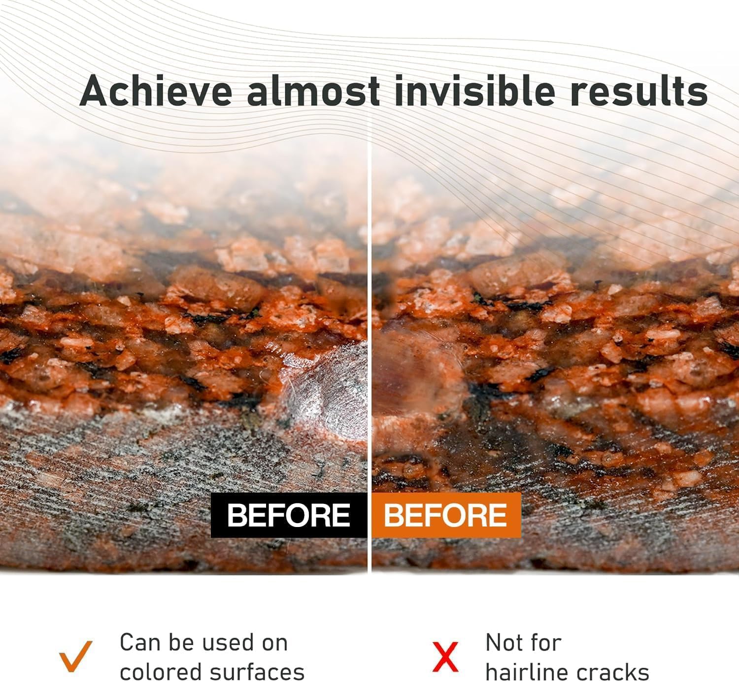 Marble, Granite & Quartz Countertop Repair Kit (Clear) - Fix Your Defects Like a Pro I Suitable for