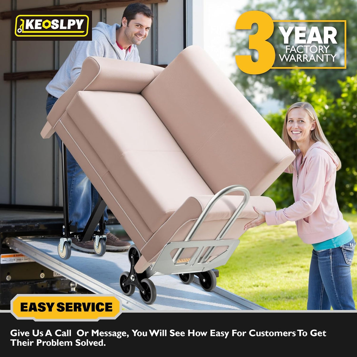 3 in 1 Industrial Convertible Hand Truck, 1000 LBS Capacity Heavy Duty Platform Cart, Utility