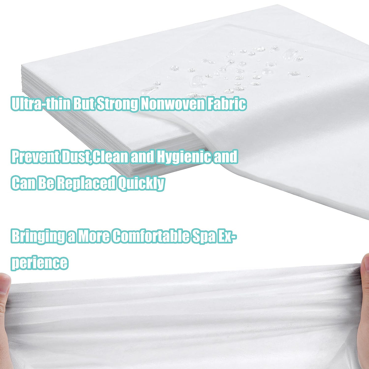 Disposable Bed Sheets for Massage Table 100 Pcs 31" x 71" Waterproof Massage Table Sheets Soft Non