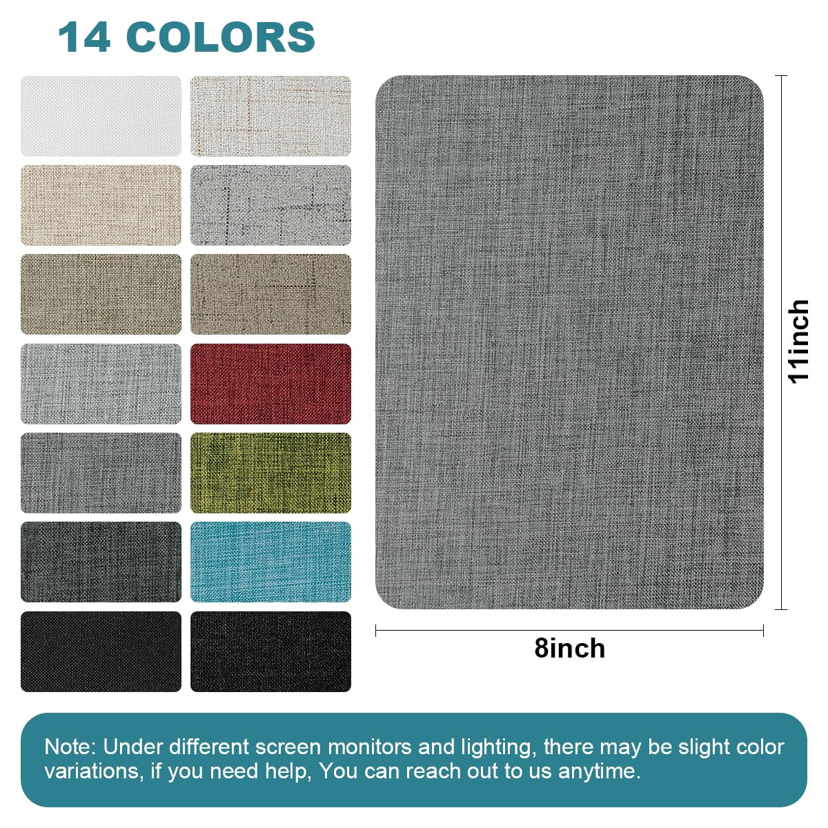 J.CARP 2Pcs Linen Repair Patches, Large Self-Adhesive Fabric Patch for Sofas, Couch, Furniture, Car