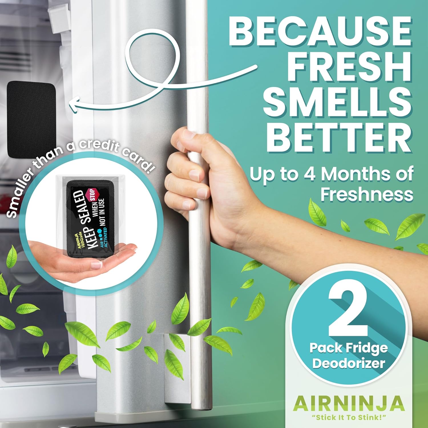Fridge Deodorizer - Natural Refrigerator Deodorizer Odor Eliminator - Beats Baking Soda and Bamboo
