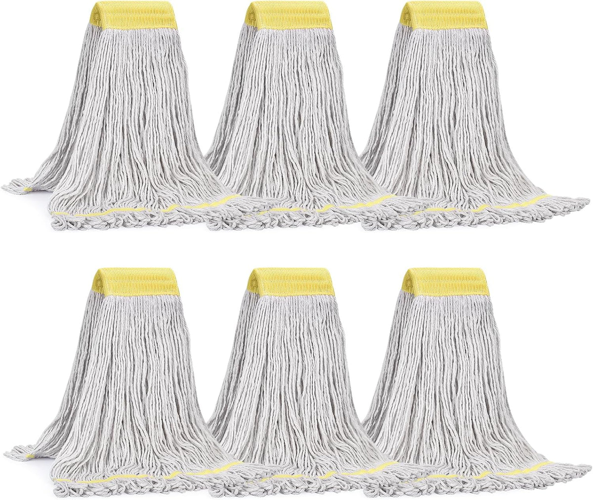 Matthew Cleaning Commercial Mop Head Replacement, 5 Inch Wide Headband, Looped End Cotton Blend