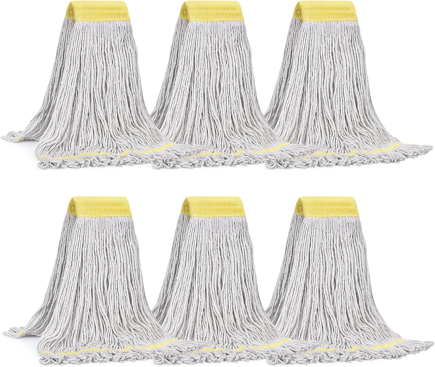 Matthew Cleaning Commercial Mop Head Replacement, 5 Inch Wide Headband, Looped End Cotton Blend