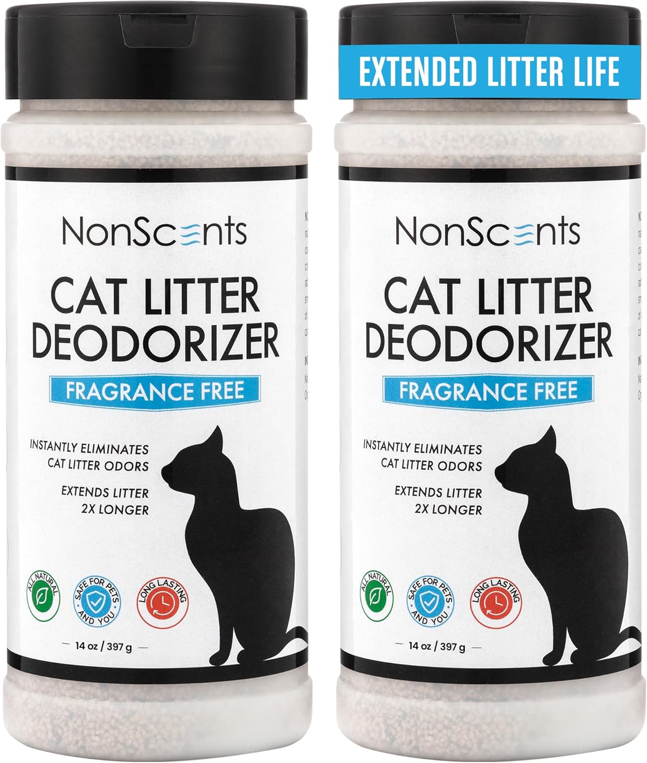 NonScents Cat Box Deodorizer - Odor Eliminator - Reduces Scooping, Extends Litter Lifespan