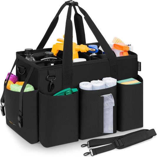 IBVIVIC Wearable Cleaning Caddy Bag for Cleaning Supplies, Black