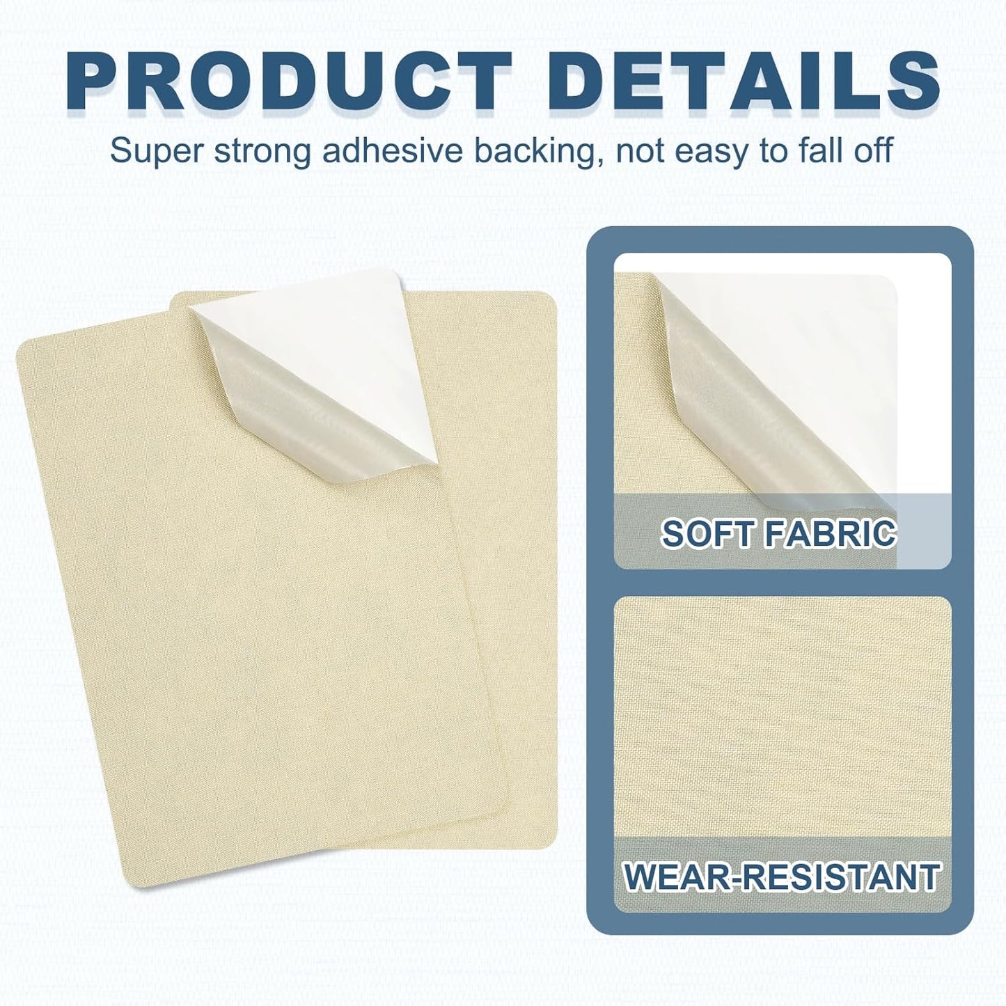 PATIKIL 8x11 Inch Linen Repair Patches, 2Pcs Self-Adhesive Fabric Patch for Sofas Tote Bags