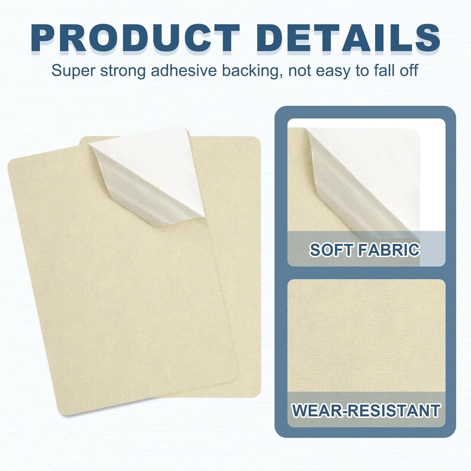 PATIKIL 8x11 Inch Linen Repair Patches, 2Pcs Self-Adhesive Fabric Patch for Sofas Tote Bags