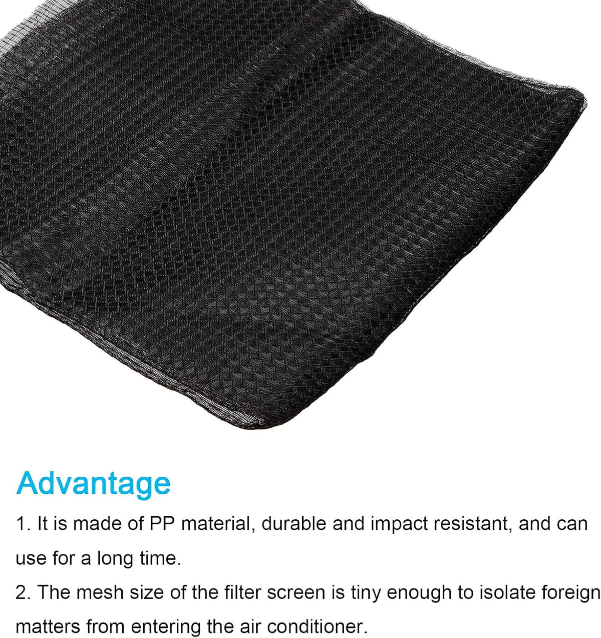 PATIKIL 47.2" x 23.6" Air Conditioner Air Filter Material, 2 Pack Plastic Dustproof Filtering Mesh