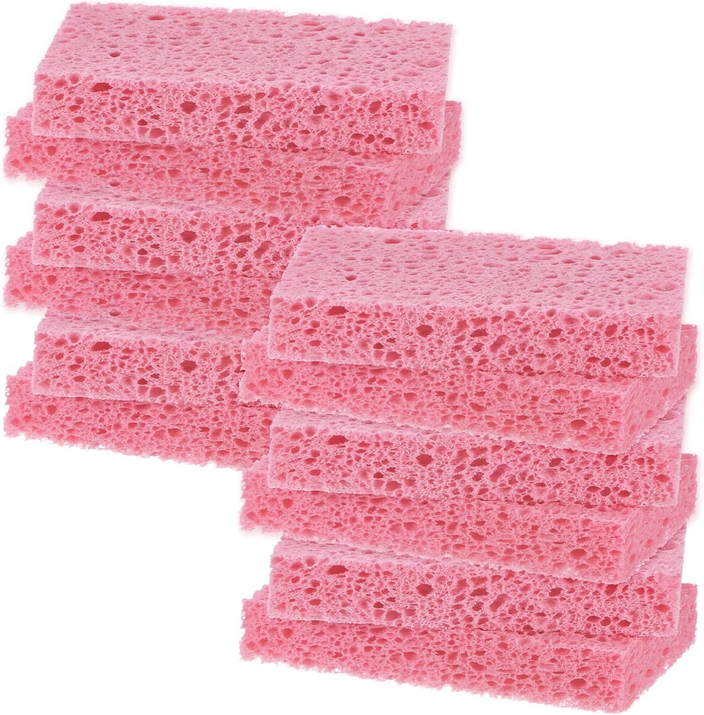 12-Pack Kitchen Sponges, Condense Eco Cellulose Non-Scratch Scrub Heavy Sponge for