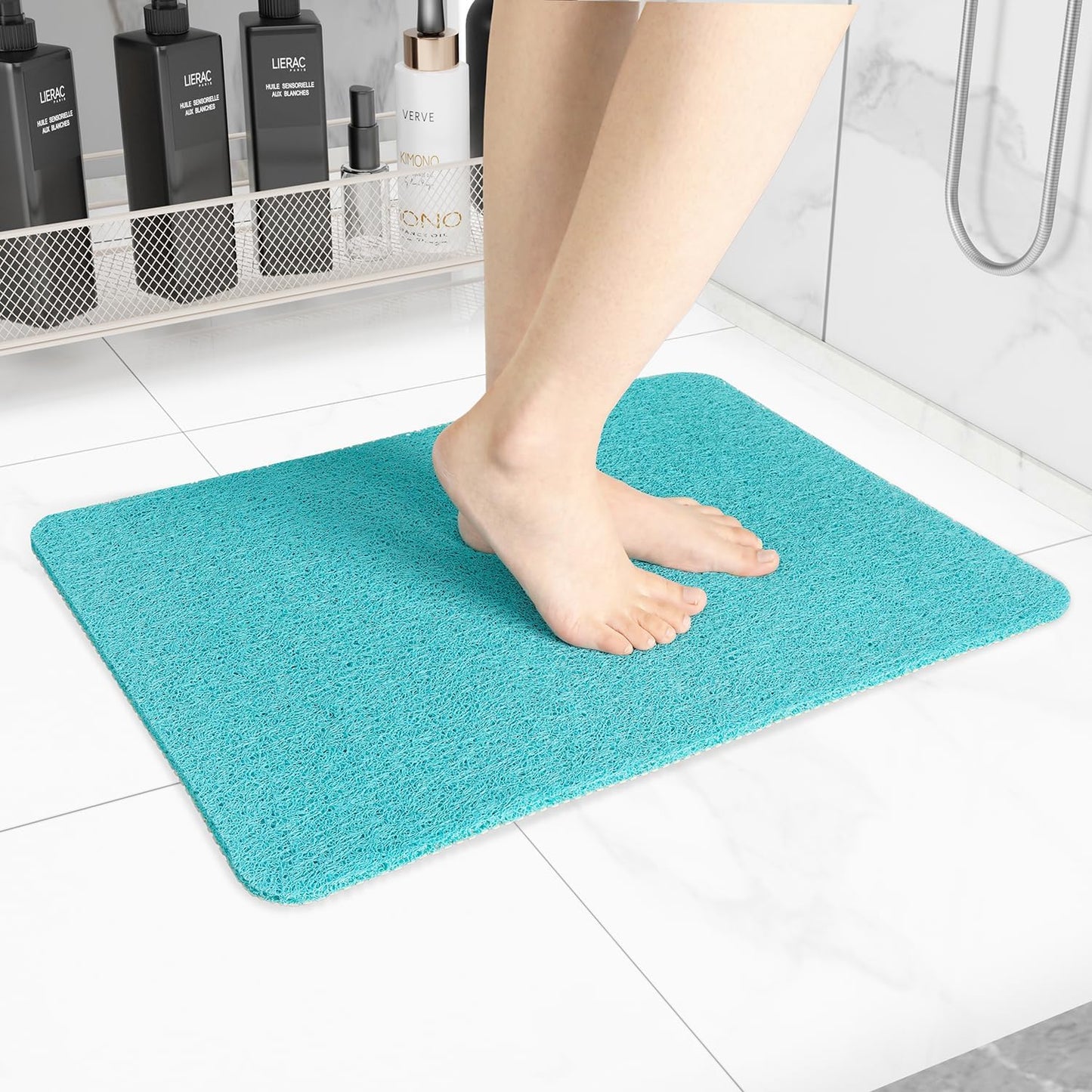 Non-Slip Bathtub Mat, Anti Slip Shower Mat, Fast Drying Bathtub Mats, Foot Scrubber Mat, Anti Slip
