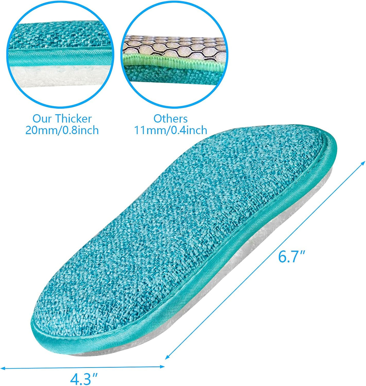 10 Pack Kitchen Dish Sponges Scrubber Non-Scratch Multi-Purpose Dishcloths, Sponge Along with Heavy