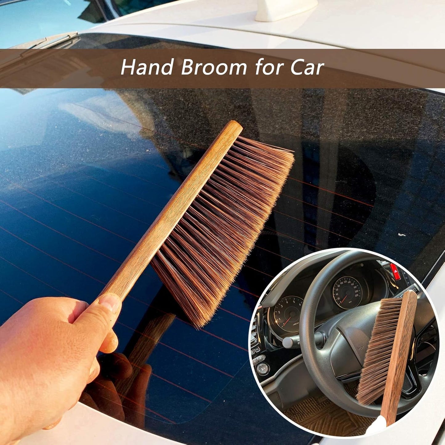 Hand Broom Cleaning Brushes-Soft Bristles Dusting Brush for Cleaning