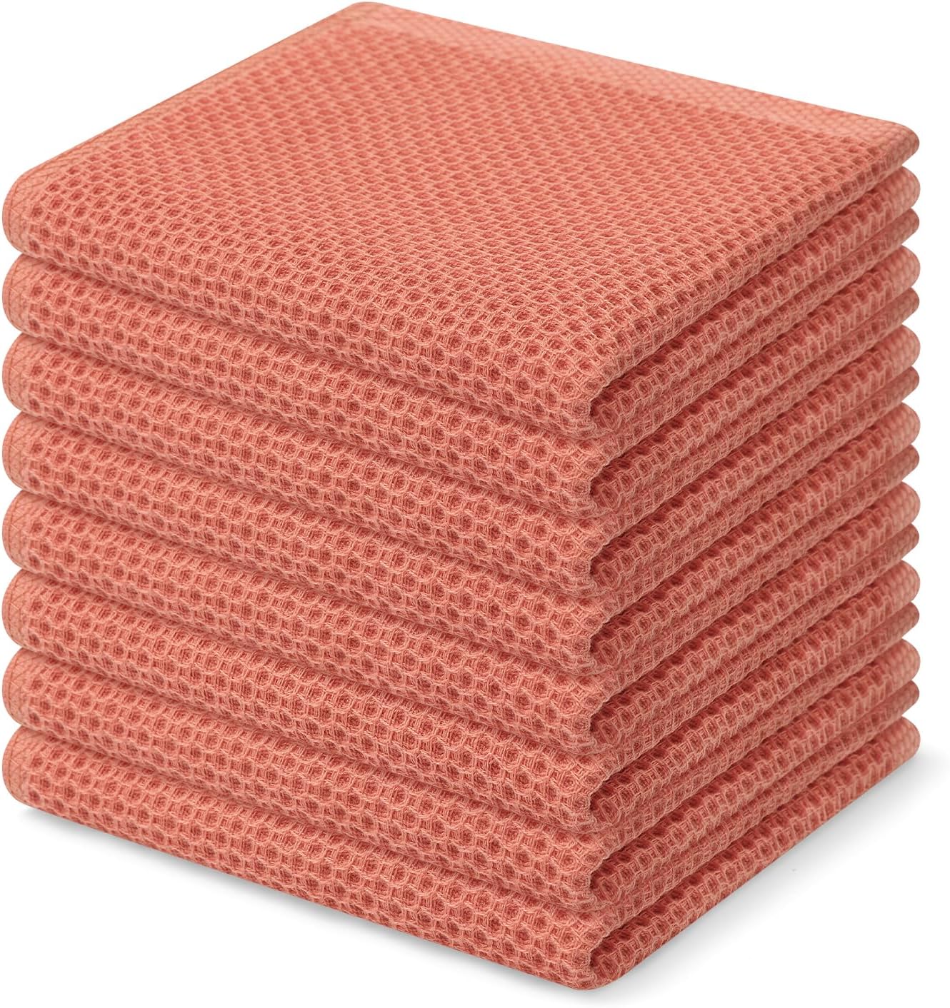 Homaxy 100% Cotton Waffle Weave Kitchen Dish Cloths, Ultra Soft Absorbent Quick Drying Dish Towels