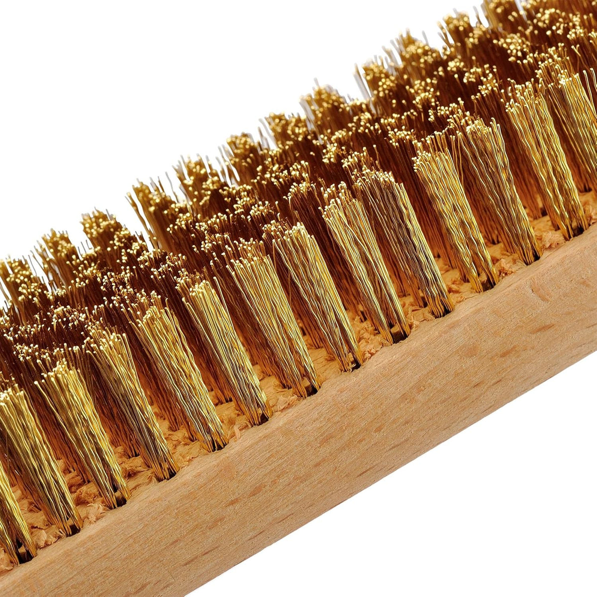 MAXMAN Brass Brush 3Pcs, Soft Brass 8 Rows 20 Bristles Wire Brush for Cleaning Metal Rust, Welds