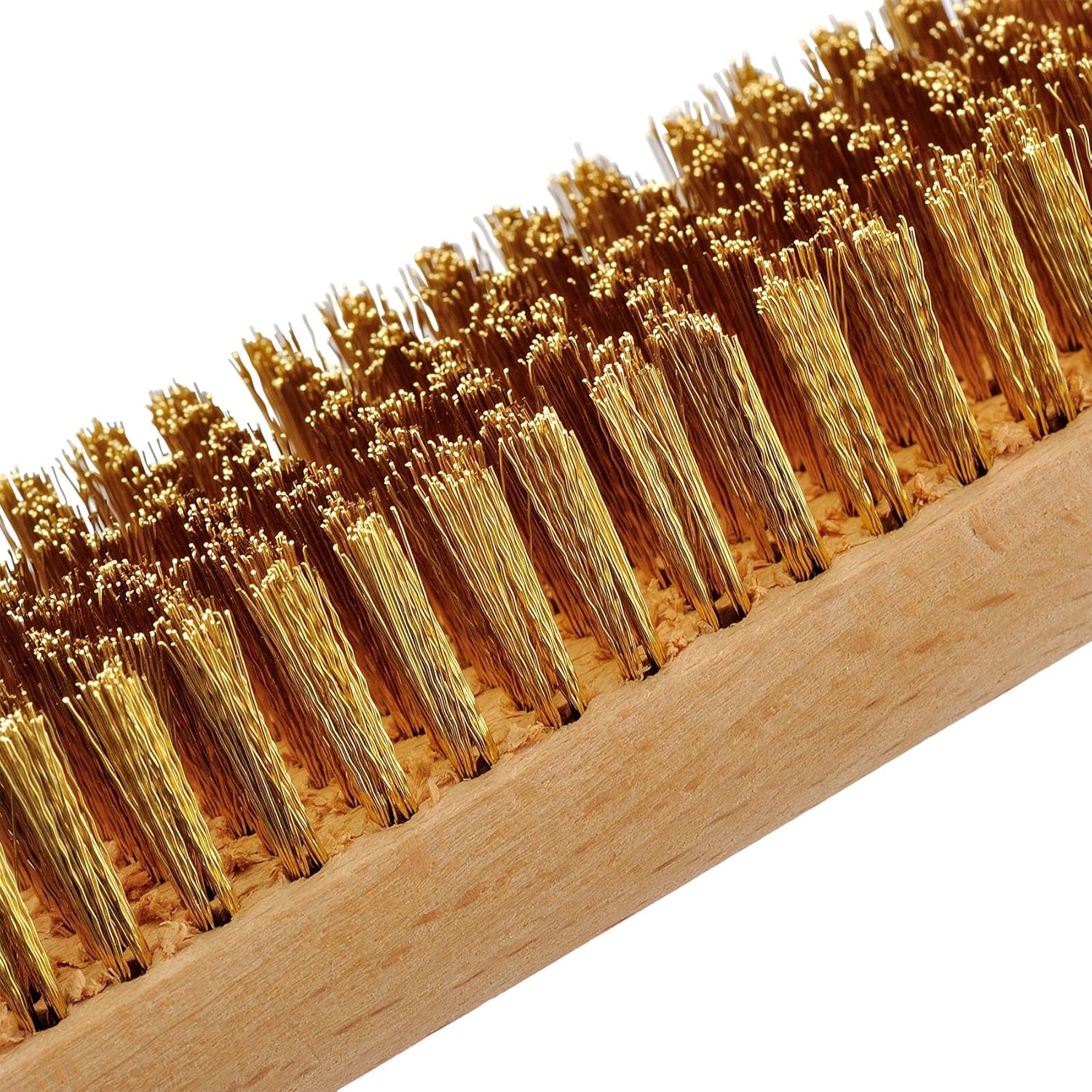 MAXMAN Brass Brush 3Pcs, Soft Brass 8 Rows 20 Bristles Wire Brush for Cleaning Metal Rust, Welds