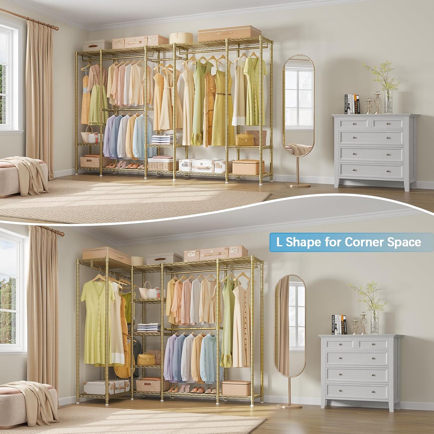 VIPEK V50 Extra Large Portable Closet Rack Bedroom Armoire Freestanding Wardrobe Closet, Heavy Duty