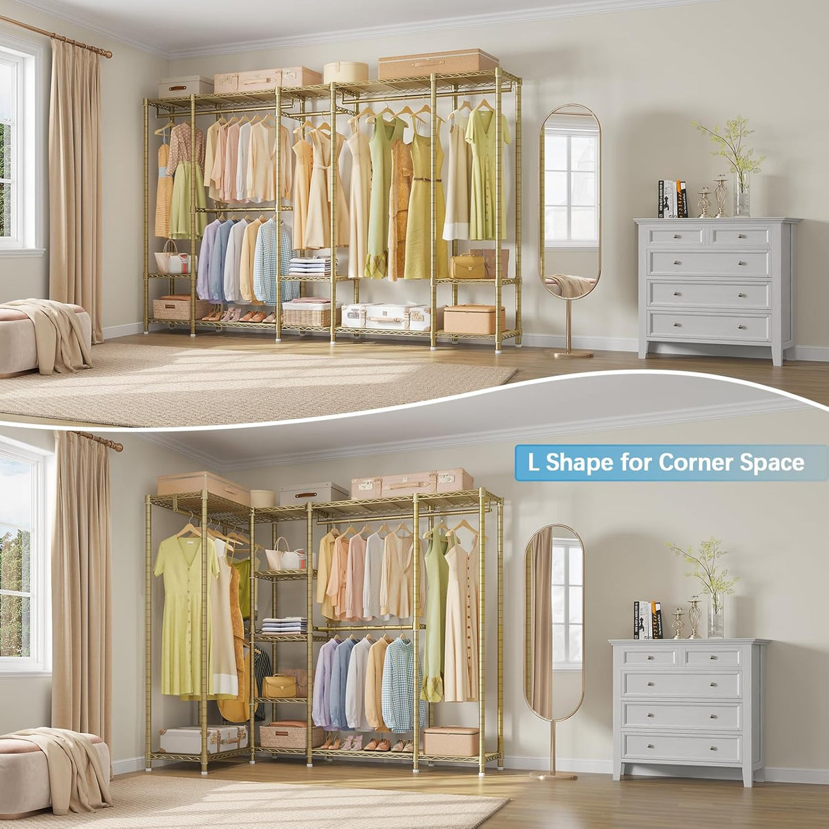 VIPEK V50 Extra Large Portable Closet Rack Bedroom Armoire Freestanding Wardrobe Closet, Heavy Duty
