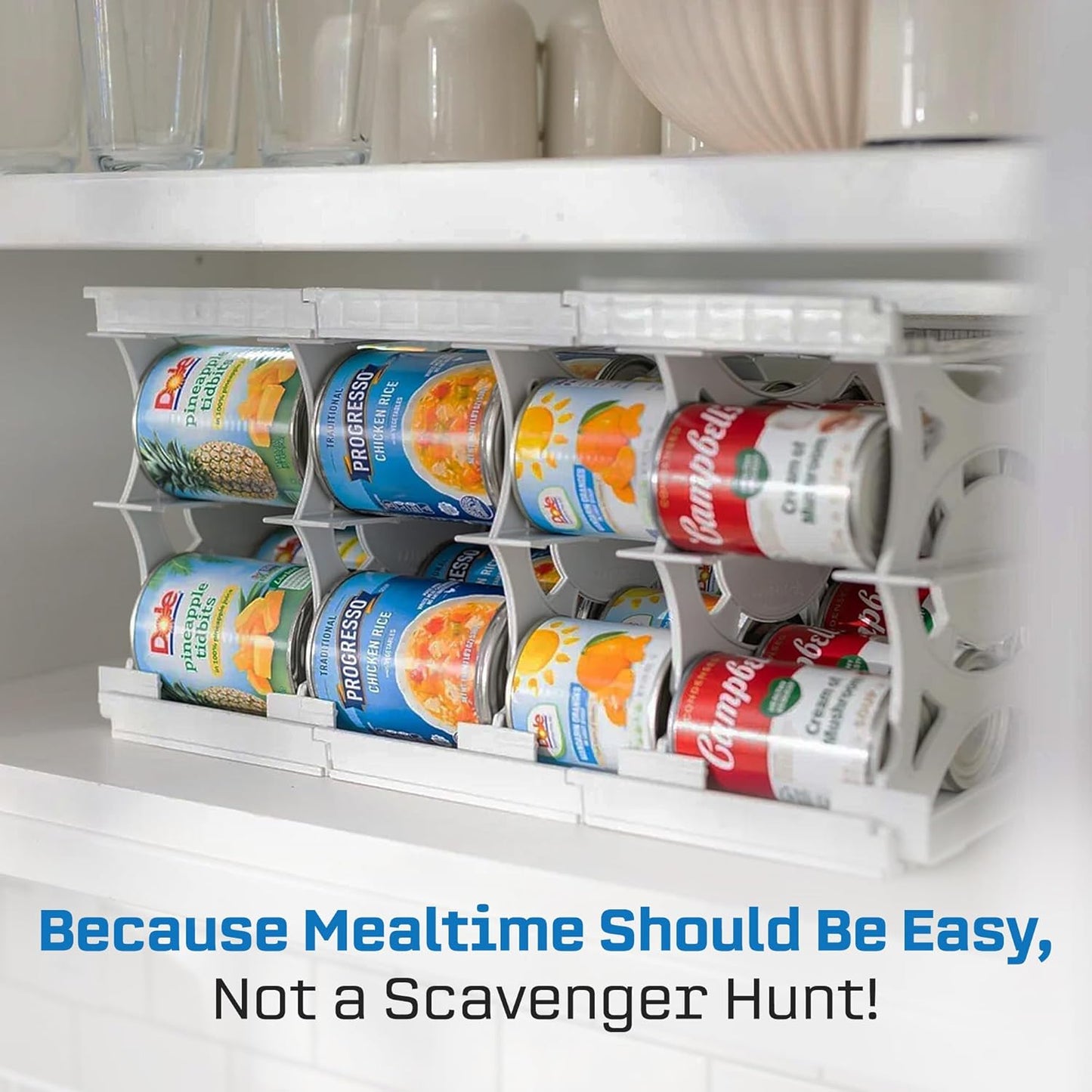 Shelf Reliance Cansolidator Cupboard - 1-Pack Can Organizer for Pantry, Stackable Soda Can Storage