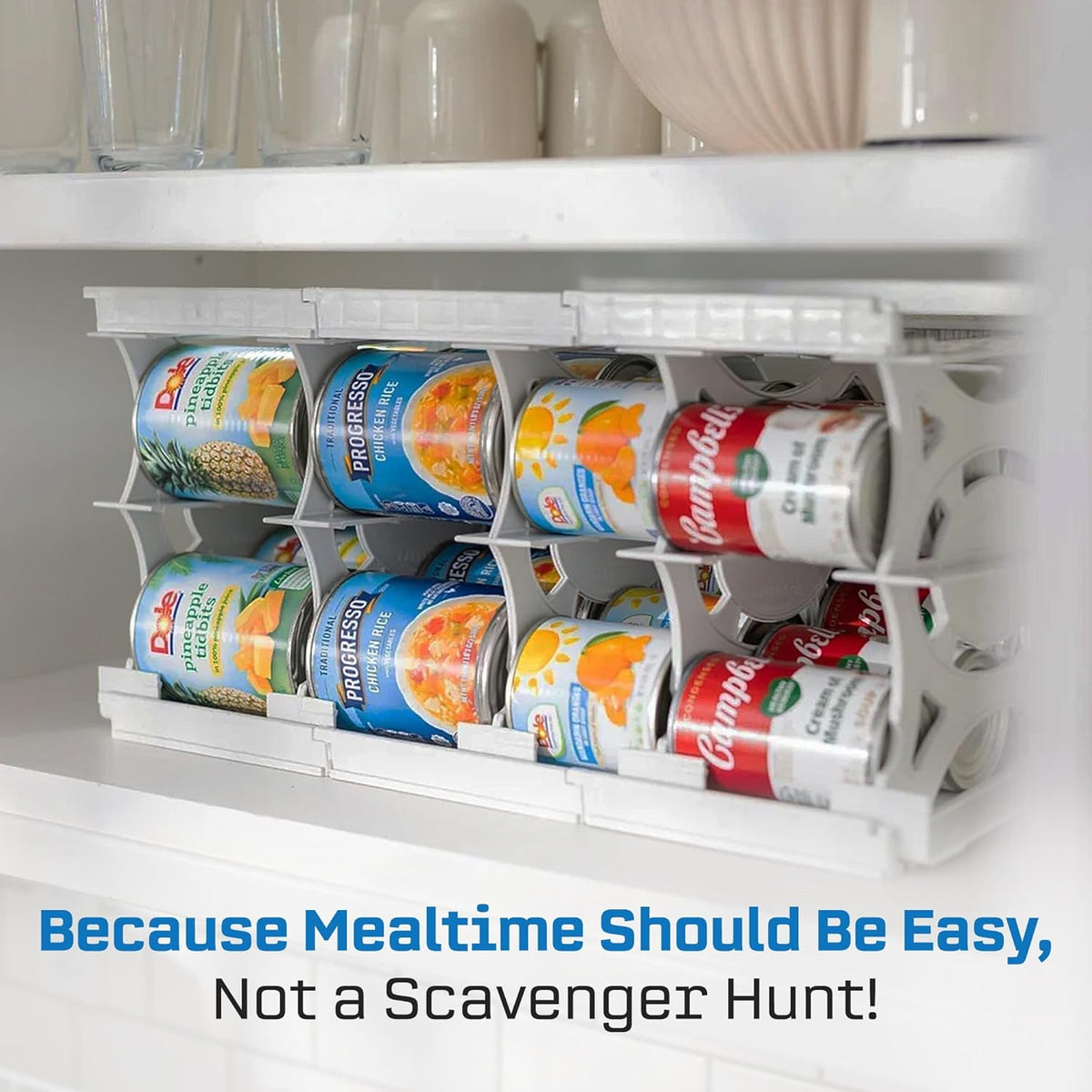 Shelf Reliance Cansolidator Cupboard - 1-Pack Can Organizer for Pantry, Stackable Soda Can Storage