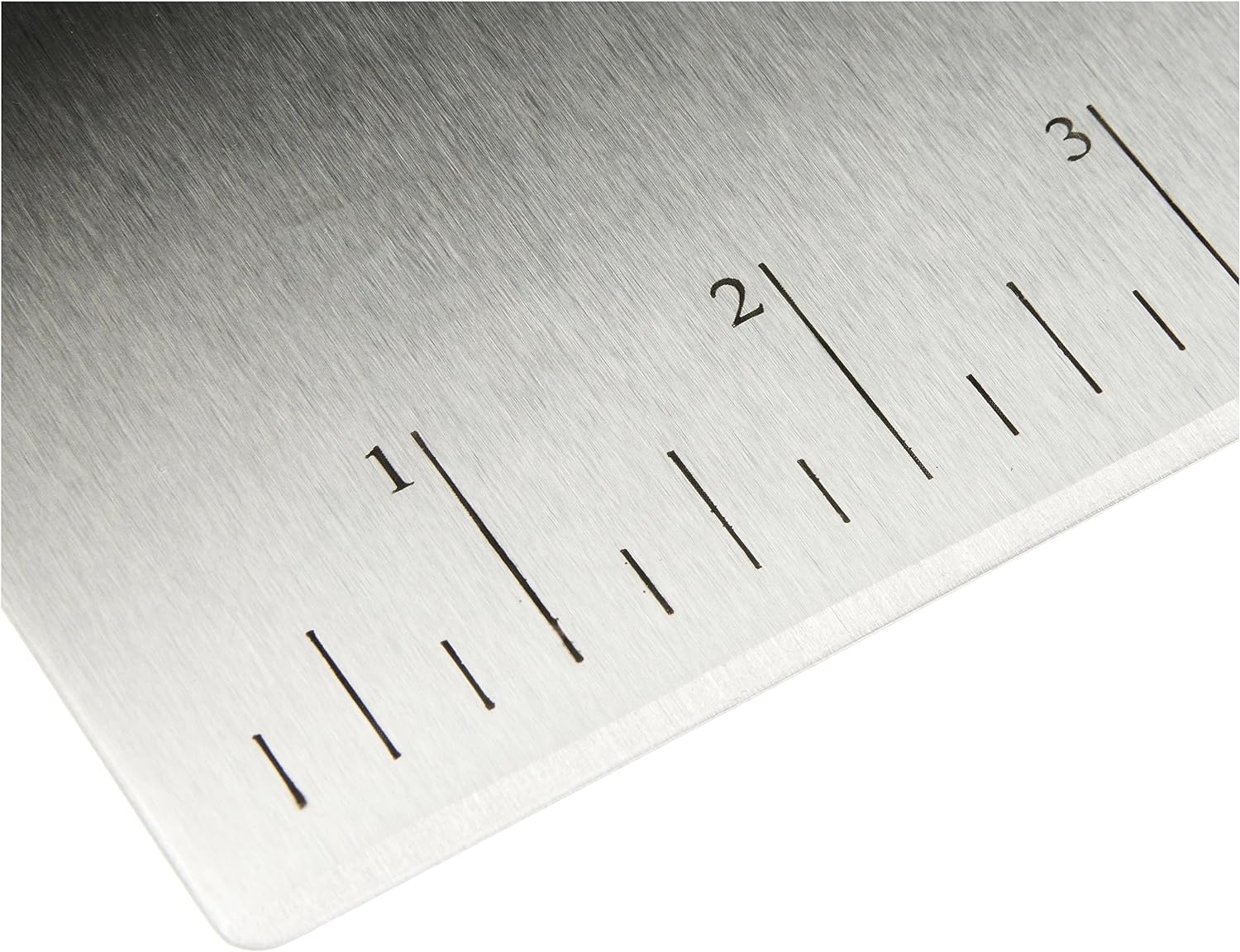 Amazon Basics Multi-Purpose Stainless Steel Scraper/Chopper with Contoured Grip, 6", Black, Silver