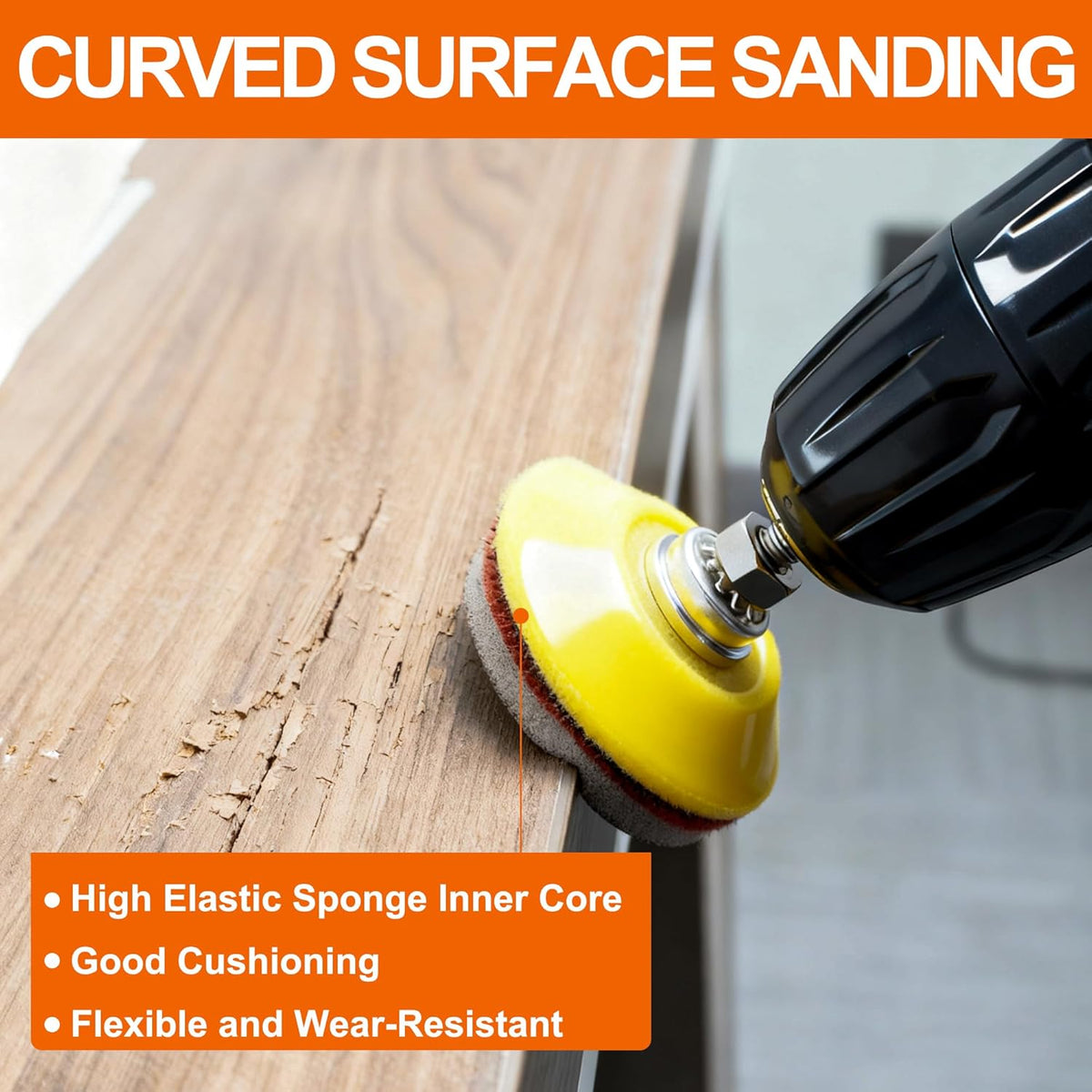 64 PCS 2 Inch Sanding Disc Pad,Hook and Loop Sanding Pads 180 to 3000 Wet Dry Sponge Sandpaper with