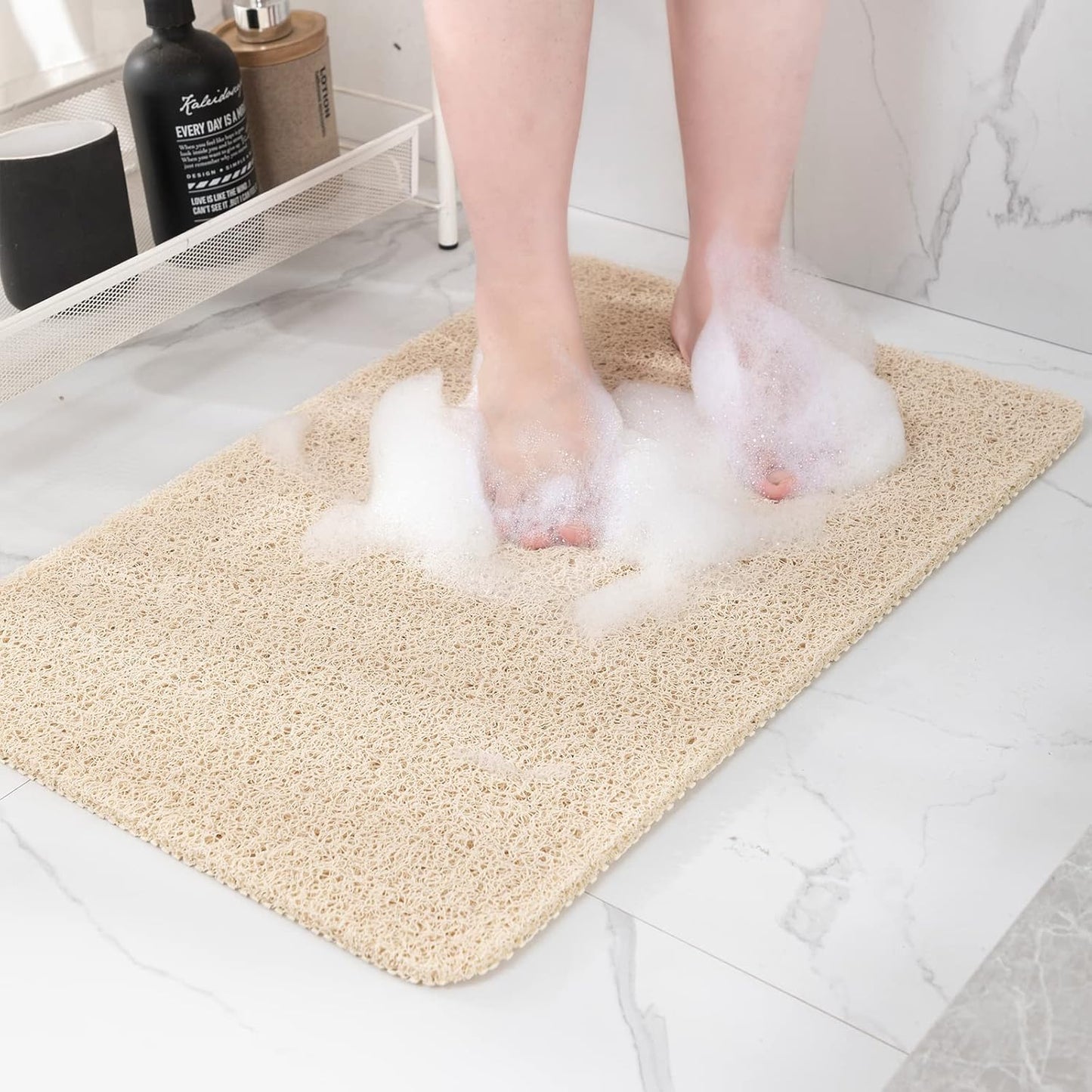 Non Slip Bathtub Mat, Foot Scrubber Anti Slip Fast Drying Shower Mat for Tub, Floor,Bathroom, Home