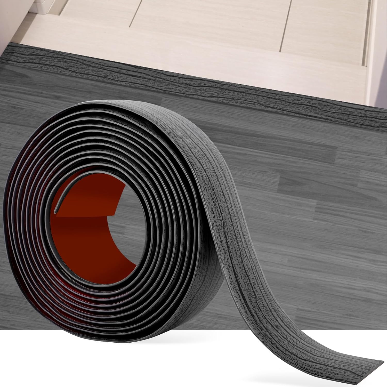 5Ft Floor Transition Strip Self Adhesive Vinyl Cover Floor Strip Flat Divider Transition Strip Wood