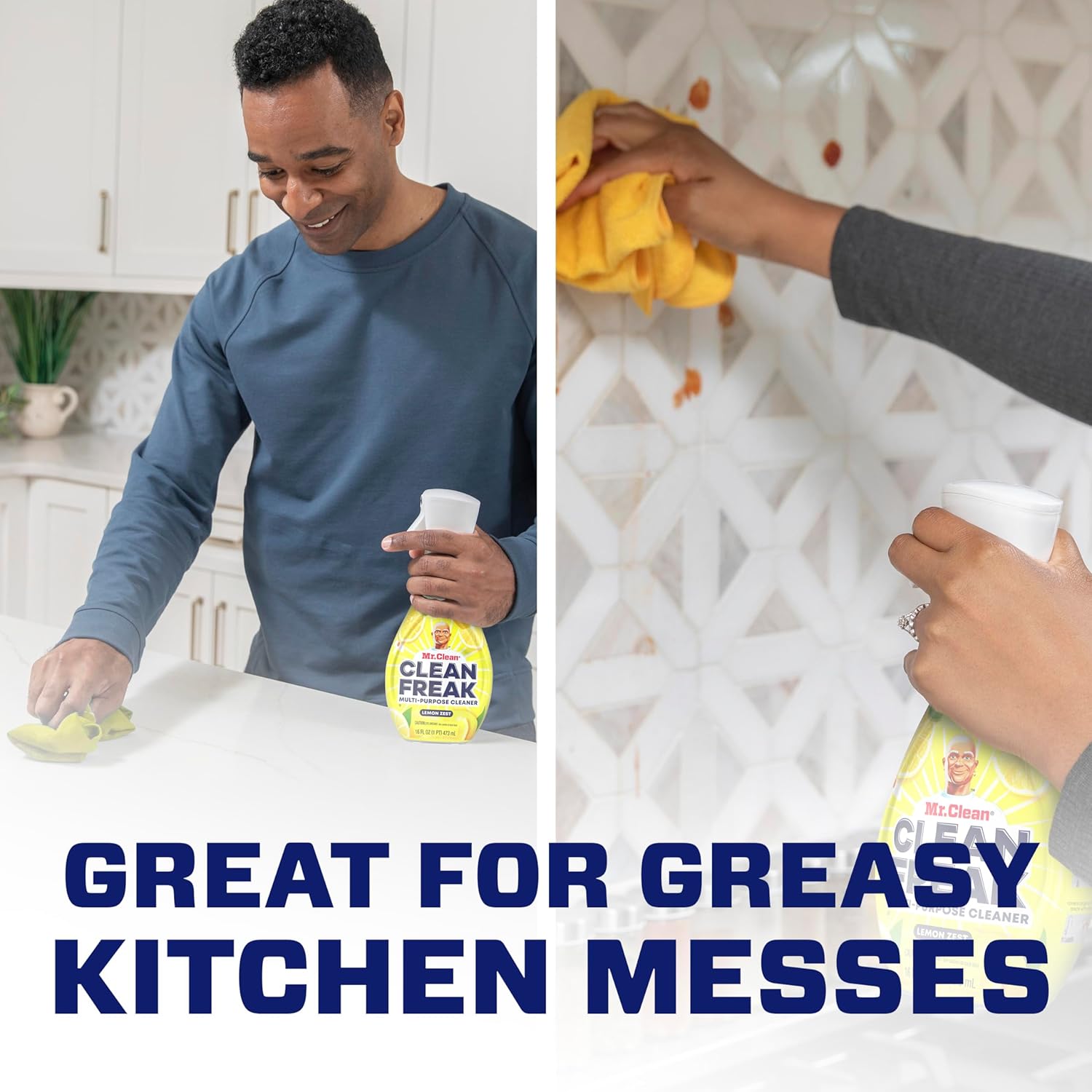 Mr. Clean Clean Freak Multi Surface Cleaning Spray, Deep Cleaning Mist Starter Kit and Refill