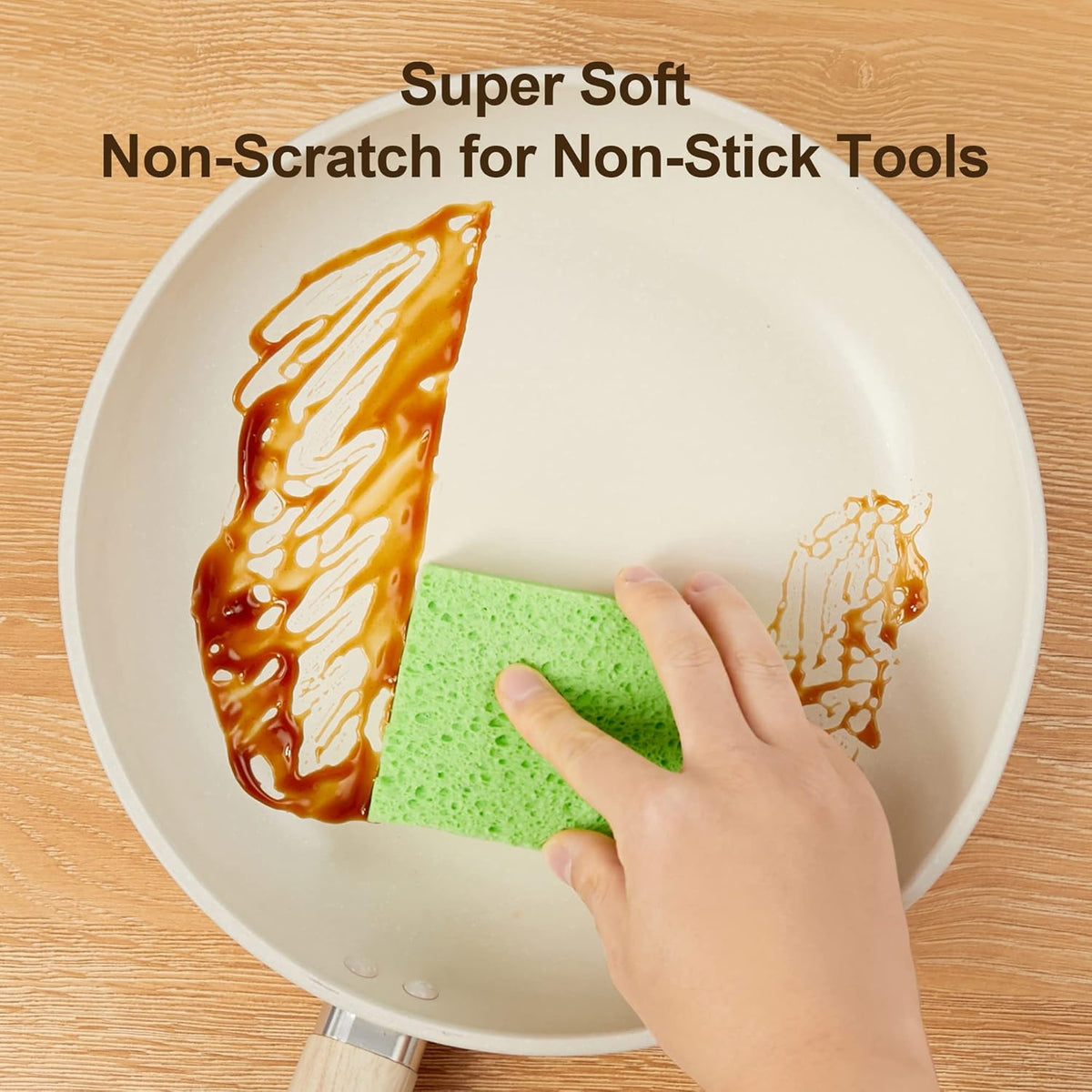 JOYMOOP Dish Sponge Scrubber, Cellulose Sponges Kitchen for Non-Scratch Washing Dishes, Household