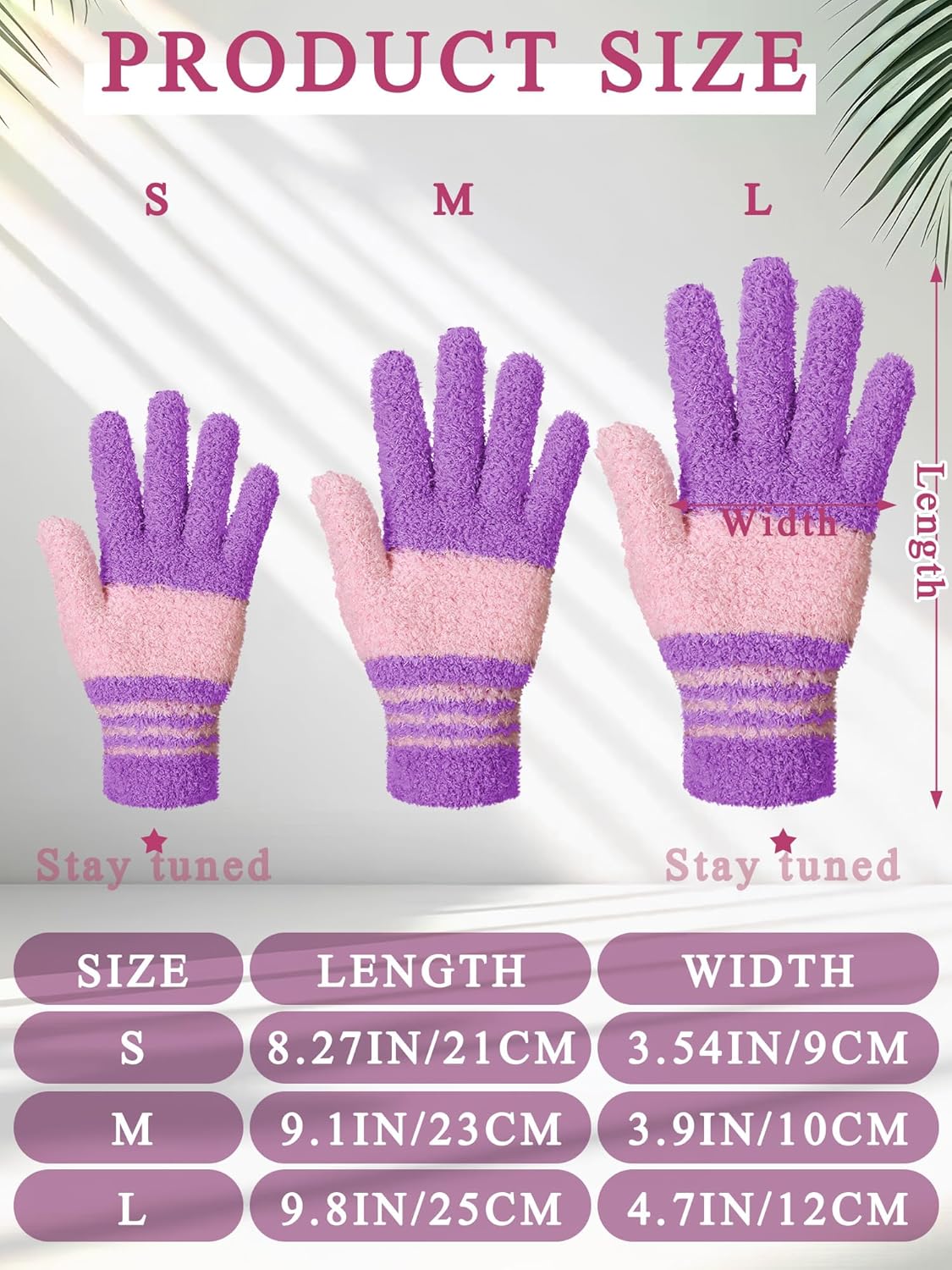 Patelai 3 Pairs Microfiber Plant Dusting Gloves Leaf Cleaning Gloves for Indoor Plants, Blinds