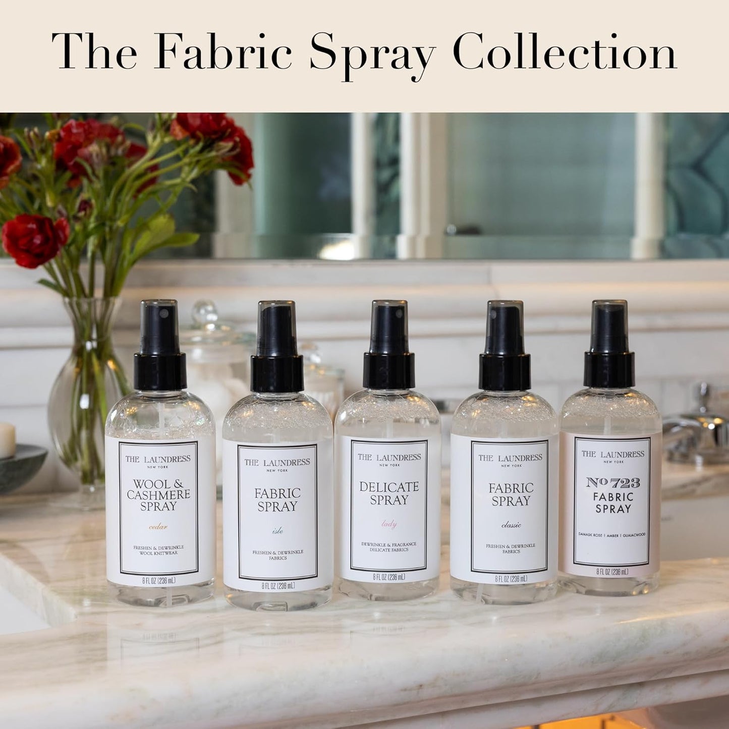 The Laundress Delicate Fabric Spray, Wrinkle Release Spray, Upholstery and Linen Spray, Silk &
