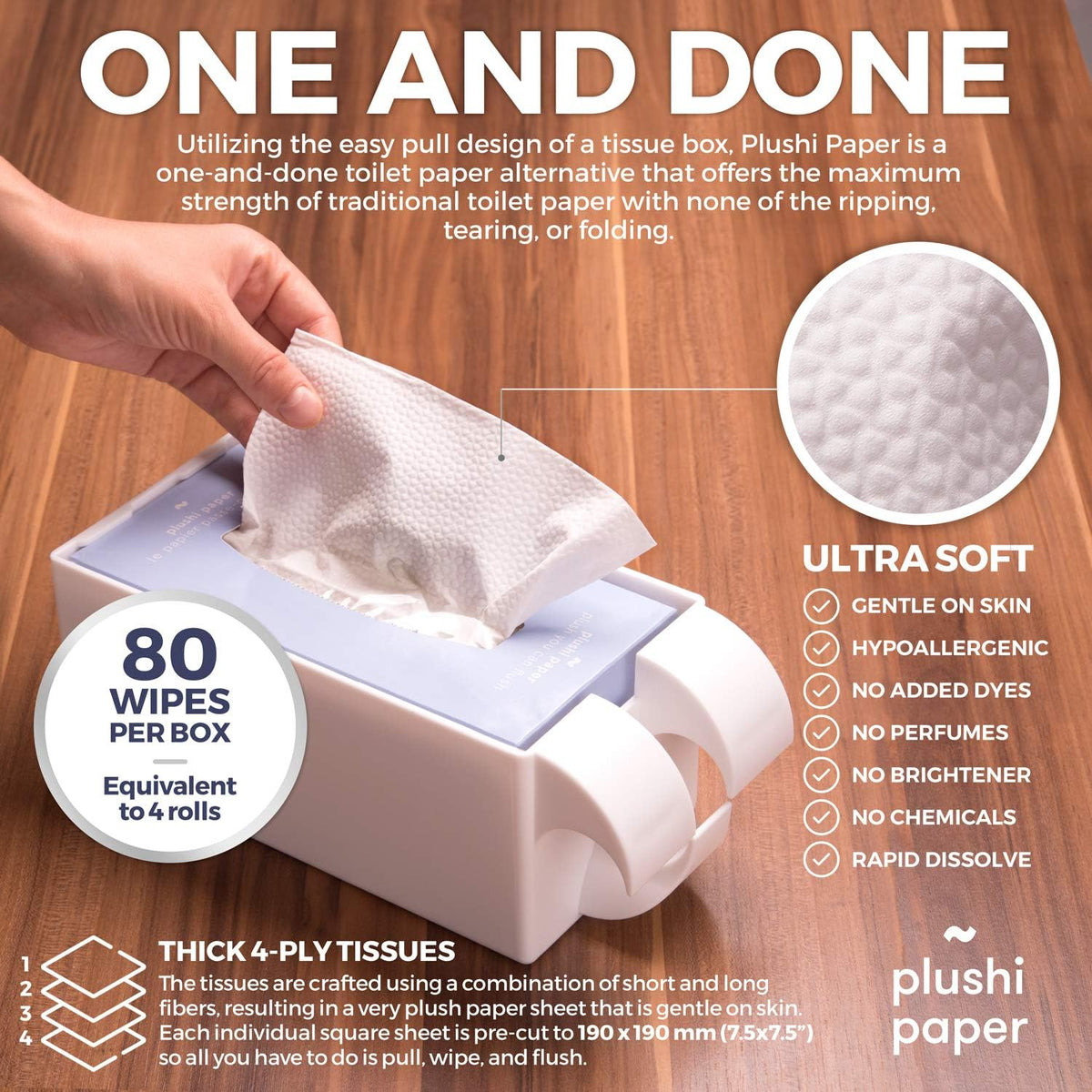 Septic Safe Tube Free 4 Ply Soft Toilet Paper RV Essential and Mom Approved for Travel Trailers
