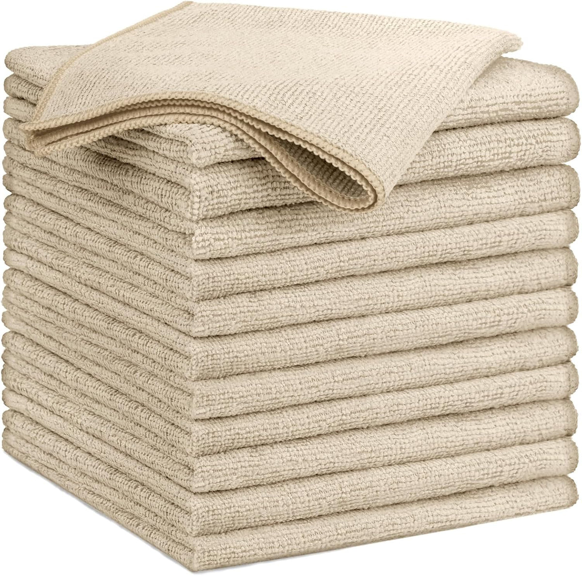 GLIMGLINT Brown Microfiber Cleaning Cloth, 12 Pack Cleaning Towels for Kitchen, Lint Free