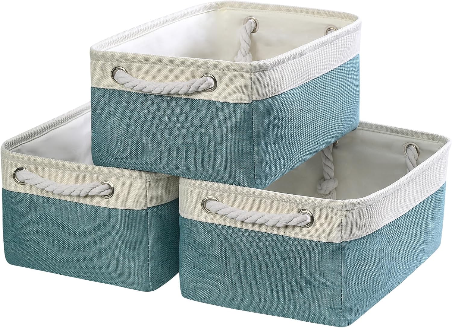 TheWarmHome Fabric Storage Bins Baskets for Organizing,Sturdy Storage Basket W/Handles, Decorative
