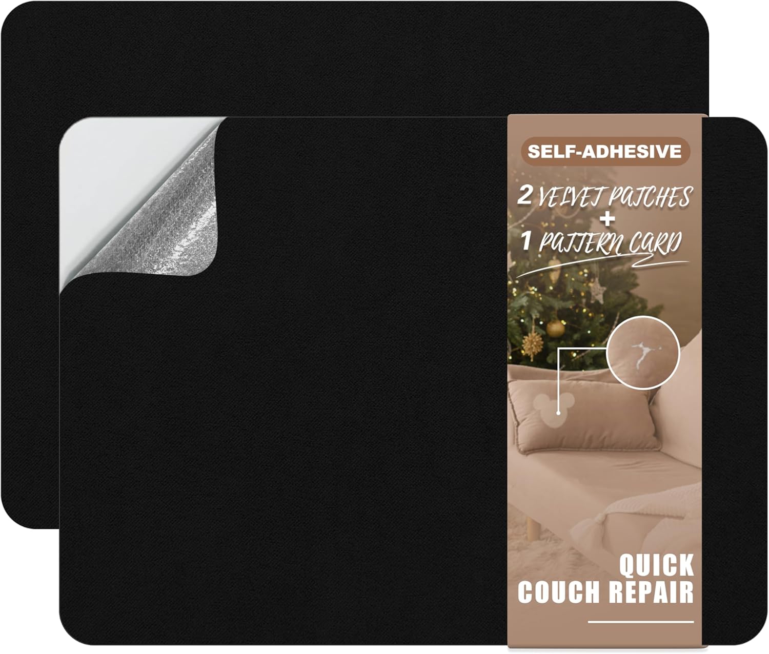 Azobur Fabric Couch Repair Patch 8.3 x 11 inches,Self-Adhesive Fabric Repair Patch for