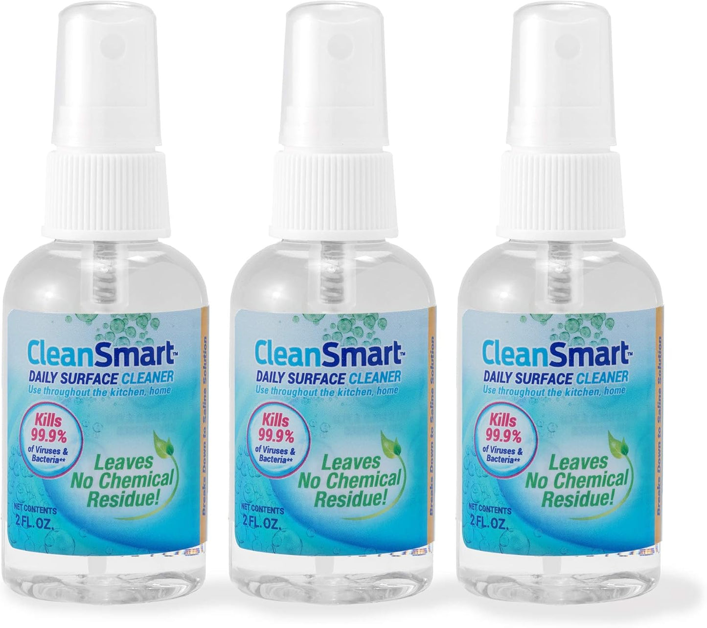 CleanSmart To Go Disinfectant Kills 99.9% of Viruses, TSA-Approved for Safe Travel, 2 oz Bottle