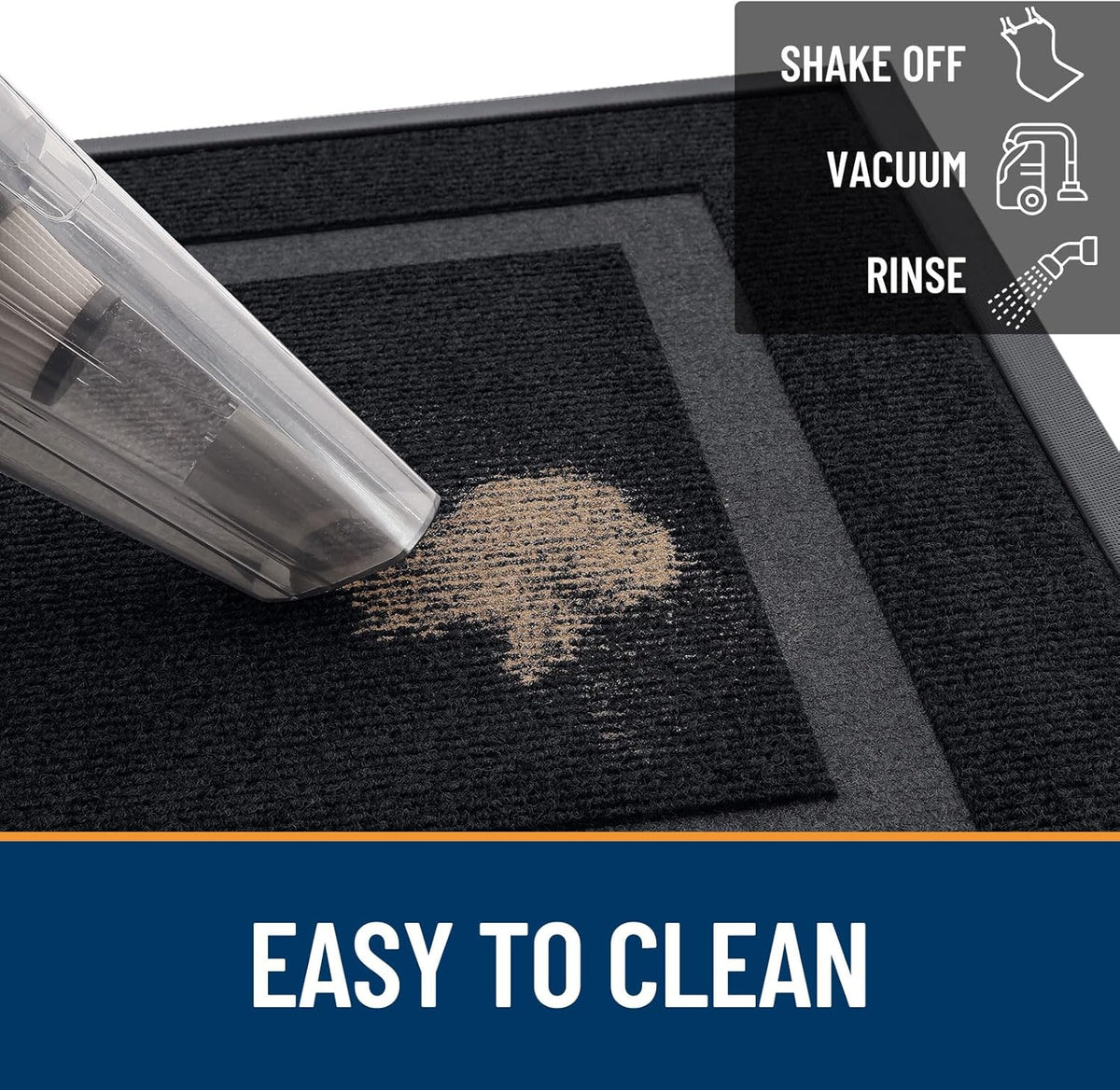 OLANLY Front Door Mat Indoor Outdoor Entrance, Waterproof All-Season, All-Weather Doormat, Sturdy