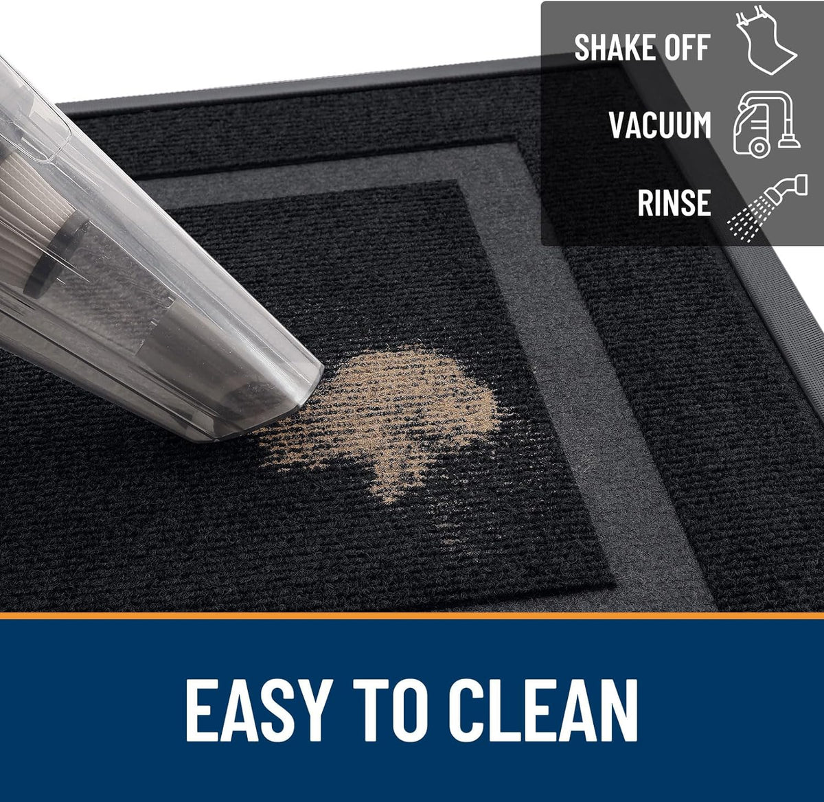 OLANLY Front Door Mat Indoor Outdoor Entrance, Waterproof All-Season, All-Weather Doormat, Sturdy