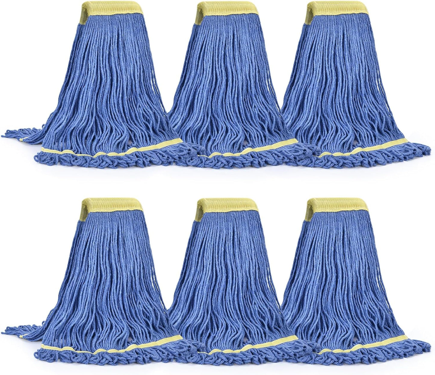 Matthew Cleaning Commercial Mop Head Replacement, 5 Inch Wide Headband, Looped End Cotton Blend