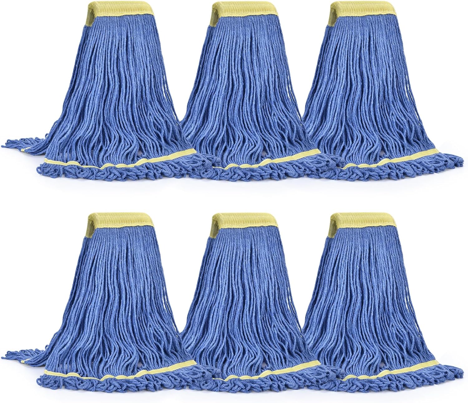 Matthew Cleaning Commercial Mop Head Replacement, 5 Inch Wide Headband, Looped End Cotton Blend