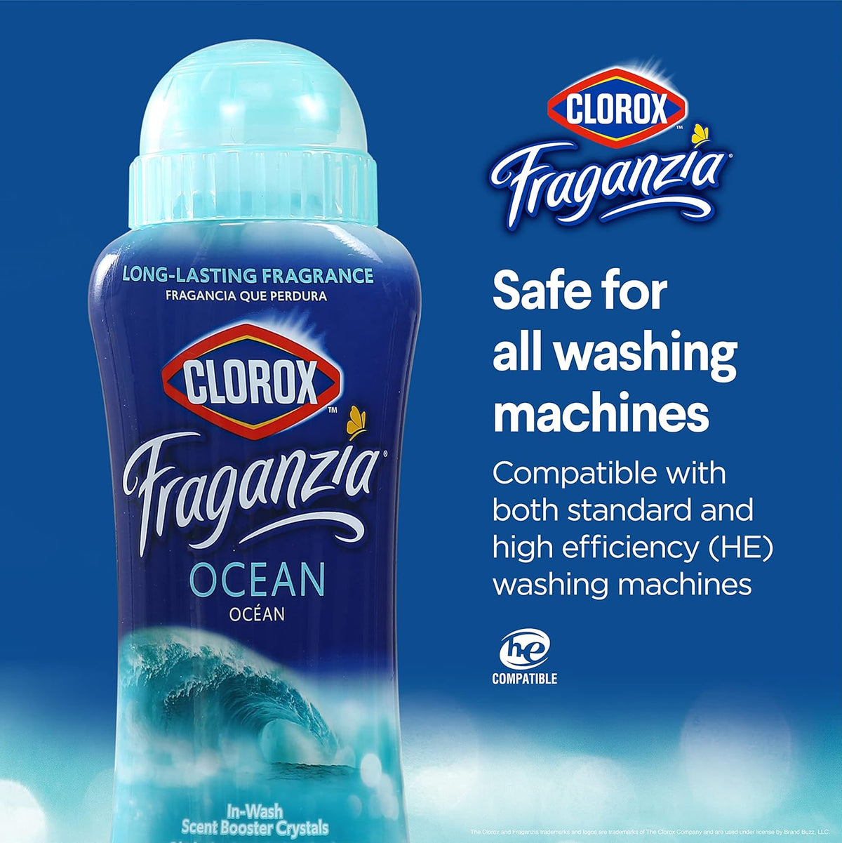 Clorox Fraganzia Laundry Scent Booster Crystals in Ocean Scent - Scented In-Wash Freshener Beads