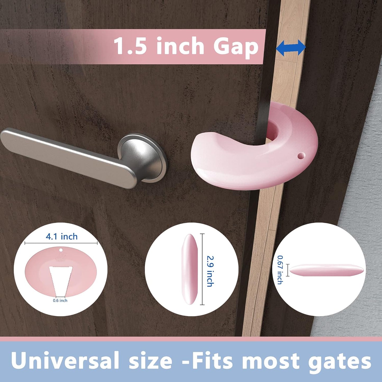 Silicone Door Pinch Guard and Door Slam Stopper, Durable Finger Pinch Guard, Prevents Pinch