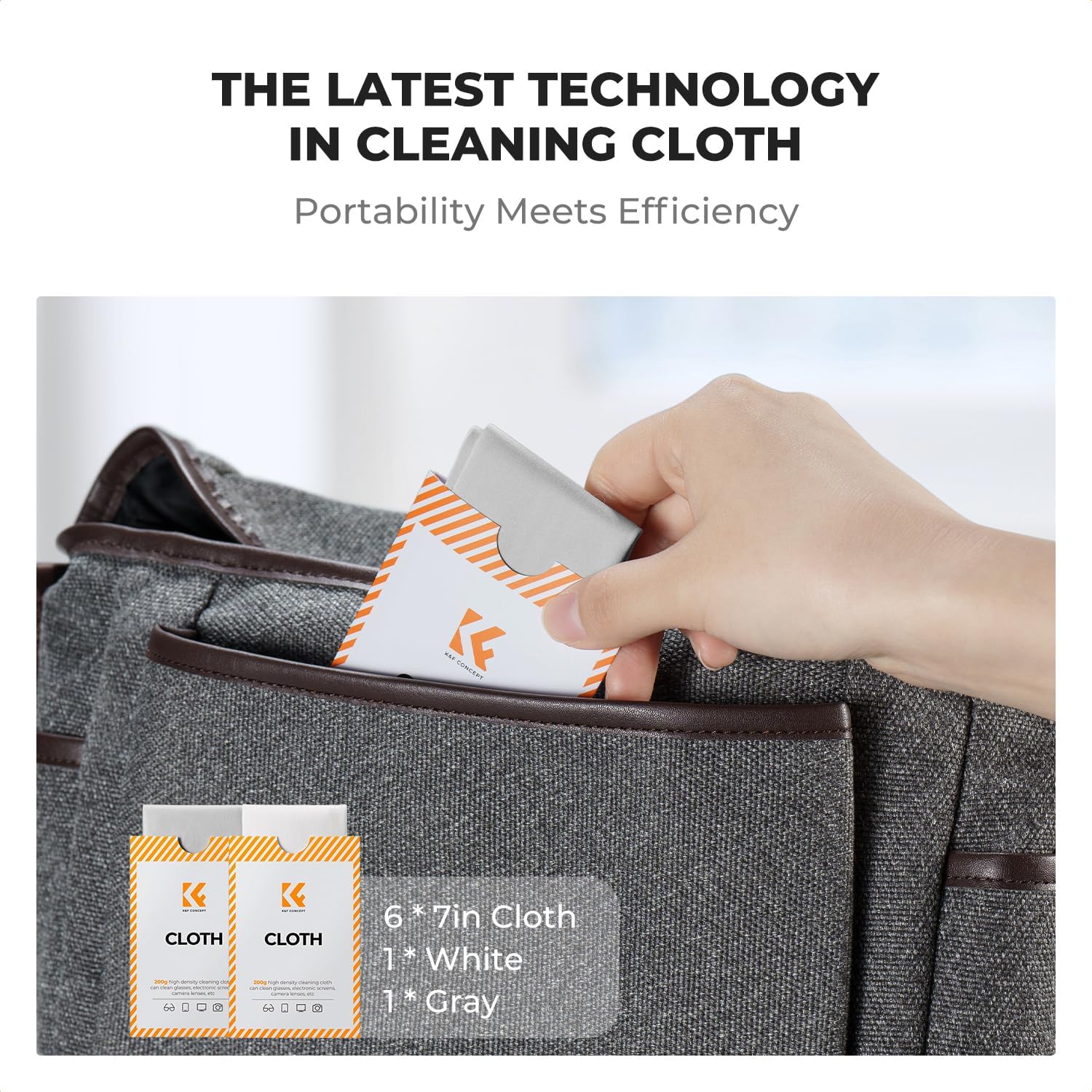 K&F CONCEPT 2 Pack Lens Cleaning Cloth | Microfiber Cleaning Cloth | Glasses Cleaning Cloths |