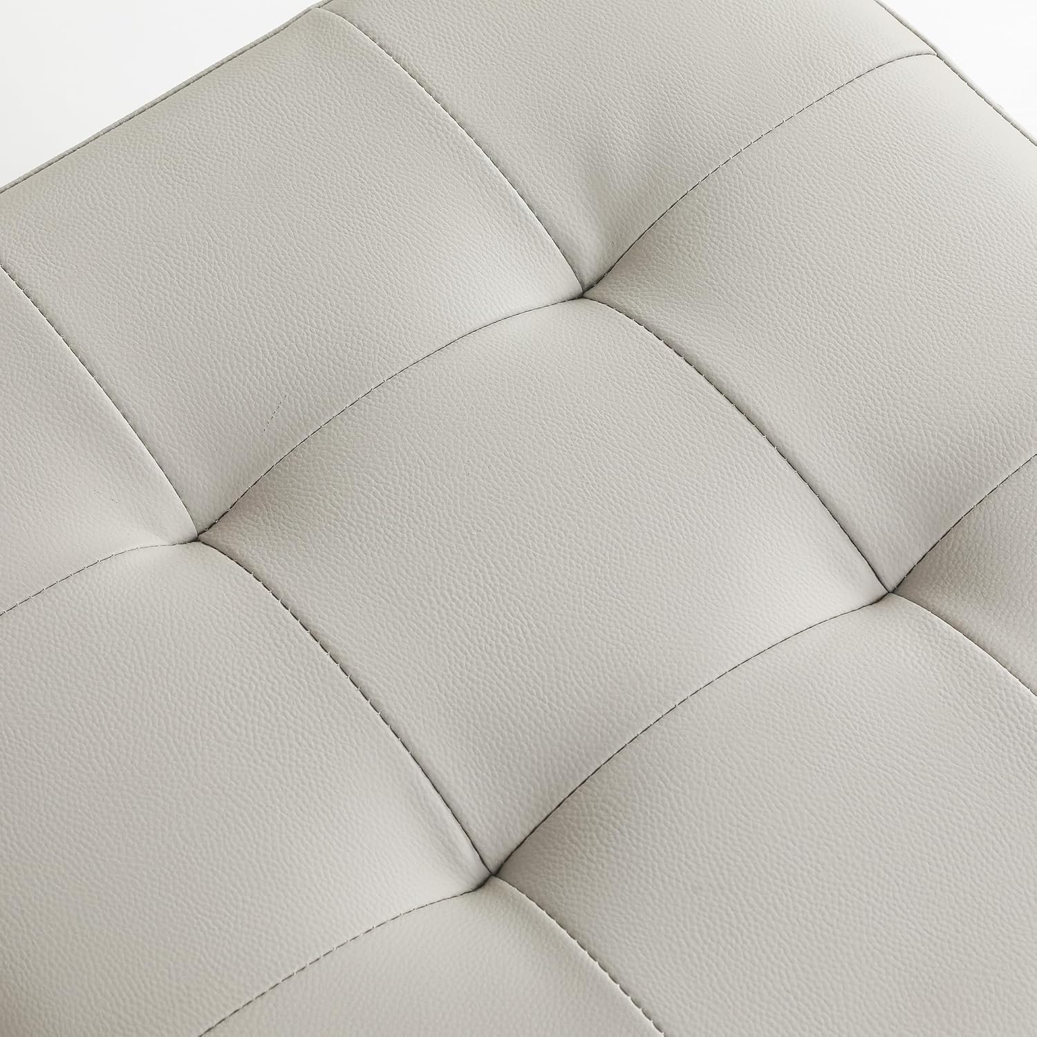 Adeco 18" PU Storage Ottoman, Upholstered Square Faux Leather Foot Rest - Flip Top Footstool with
