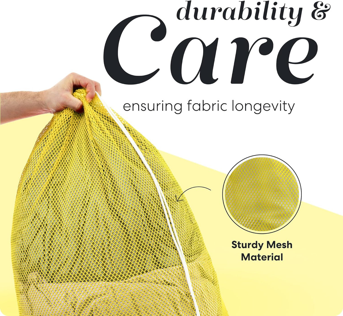 Handy Laundry Mesh XL Laundry Bag - Durable, Machine Washable with Secure Drawstring Closure