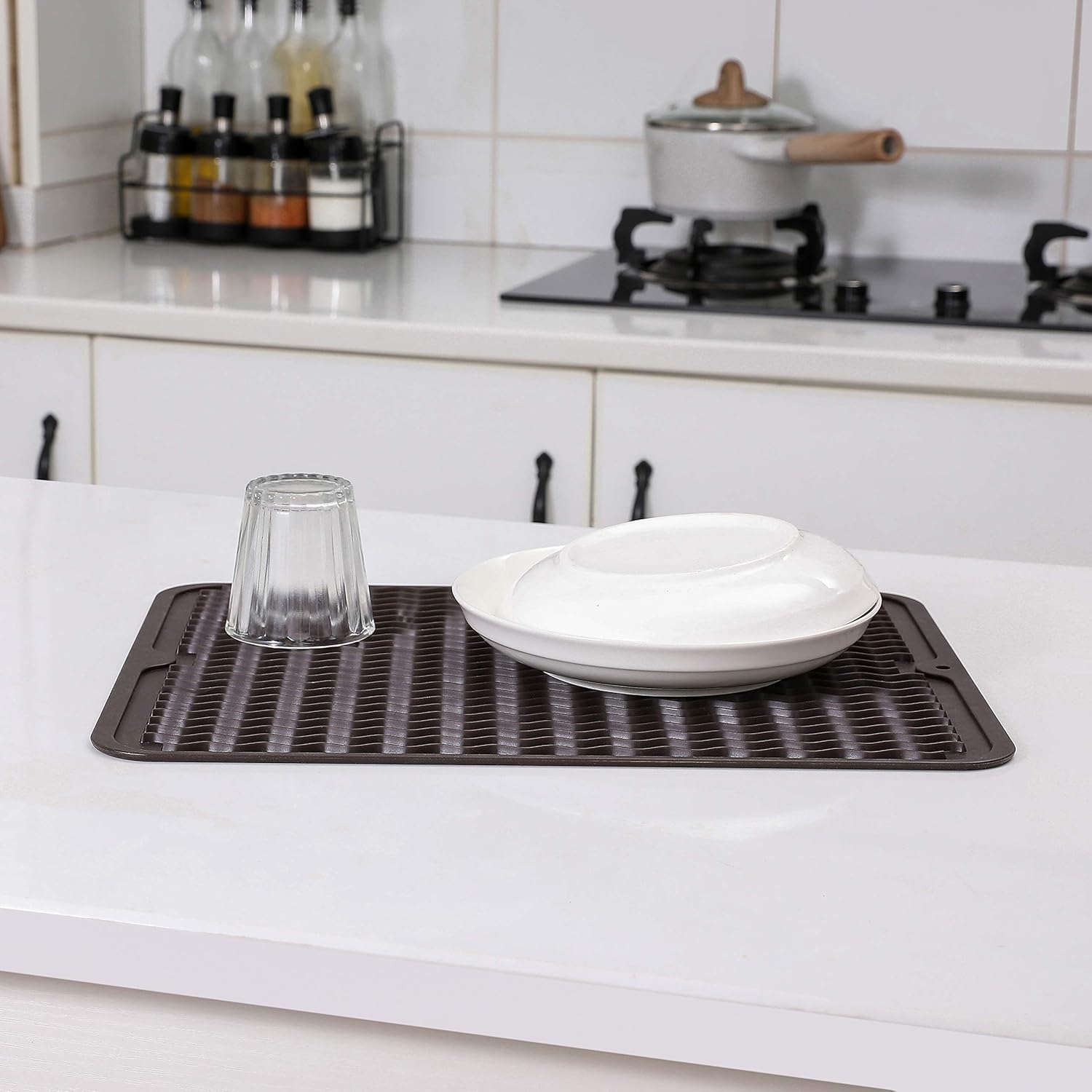 Silicone Dish Drying Mat for Multiple Usage,Easy clean,Eco-friendly,Heat-resistant Silicone Mat for