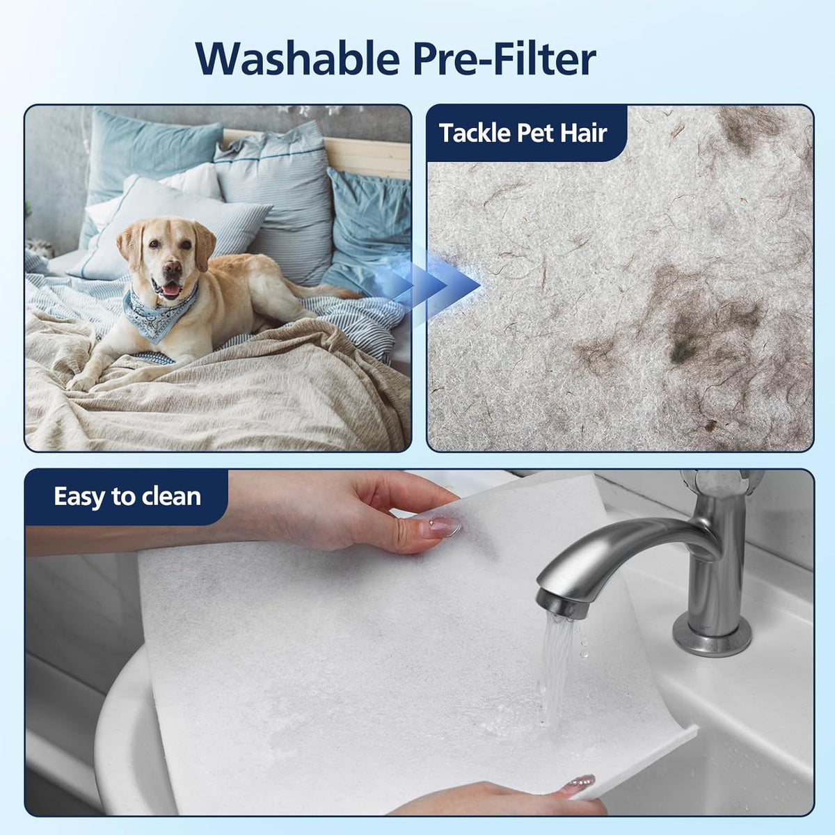 PR1 Replacement Filter for Mooka PR1 Air Purifier for Home Large Room up to 2200sq.ft, HEPA